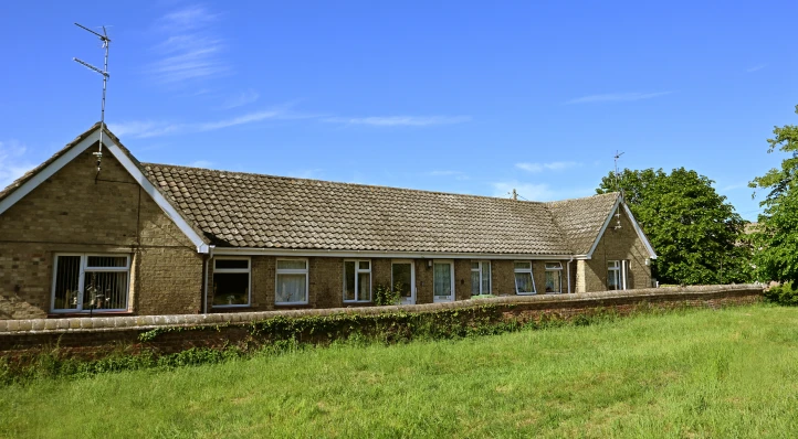Exterior photograph of a uk almshouse